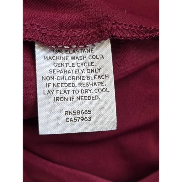 Open Edit NWT Crop Top Size Small slouchy cowl neckline Burgundy - Picture 9 of 9